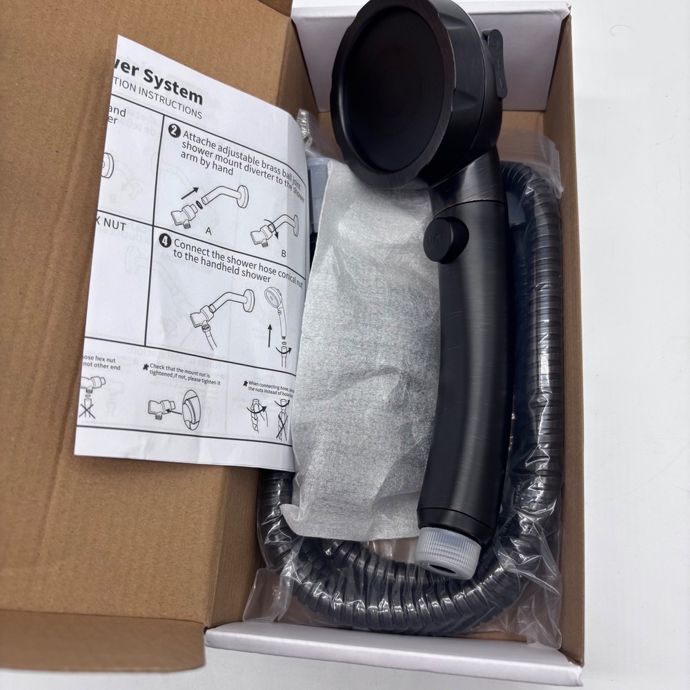 NEW 3 Spray Black Modern Multifunctional High Pressure Handheld Shower Head